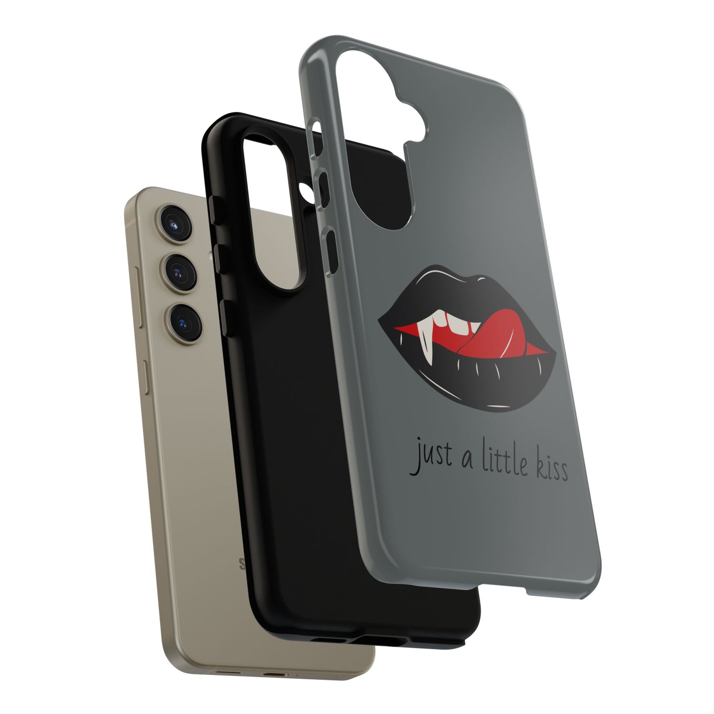 Vampire Lip Phone Case, Edgy Tech Accessories, Halloween Gifts, Goth Aesthetic, Quirky Cell Phone Cover