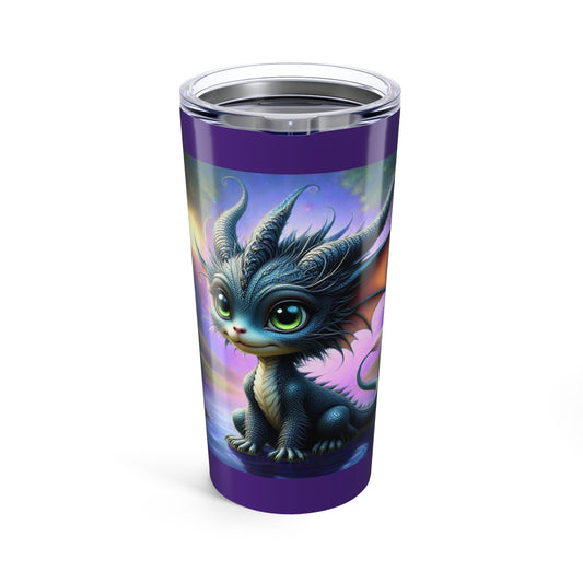 Fantasy-Themed Tumbler, Dragon Cup, Magical Artwork Drinkware, Enchanted Forest Travel Mug, Cute Creature Tumbler