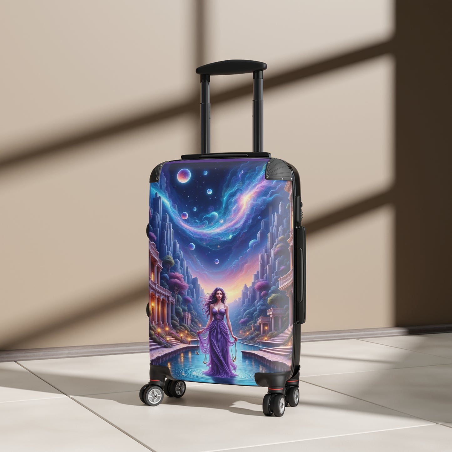 Astrology Signs Libra, Anime, Fantasy Travel Suitcase with Ethereal Design, Perfect for Adventurers, Dreamers, and Mystical Souls, Artful Luggage, Gift for Travelers