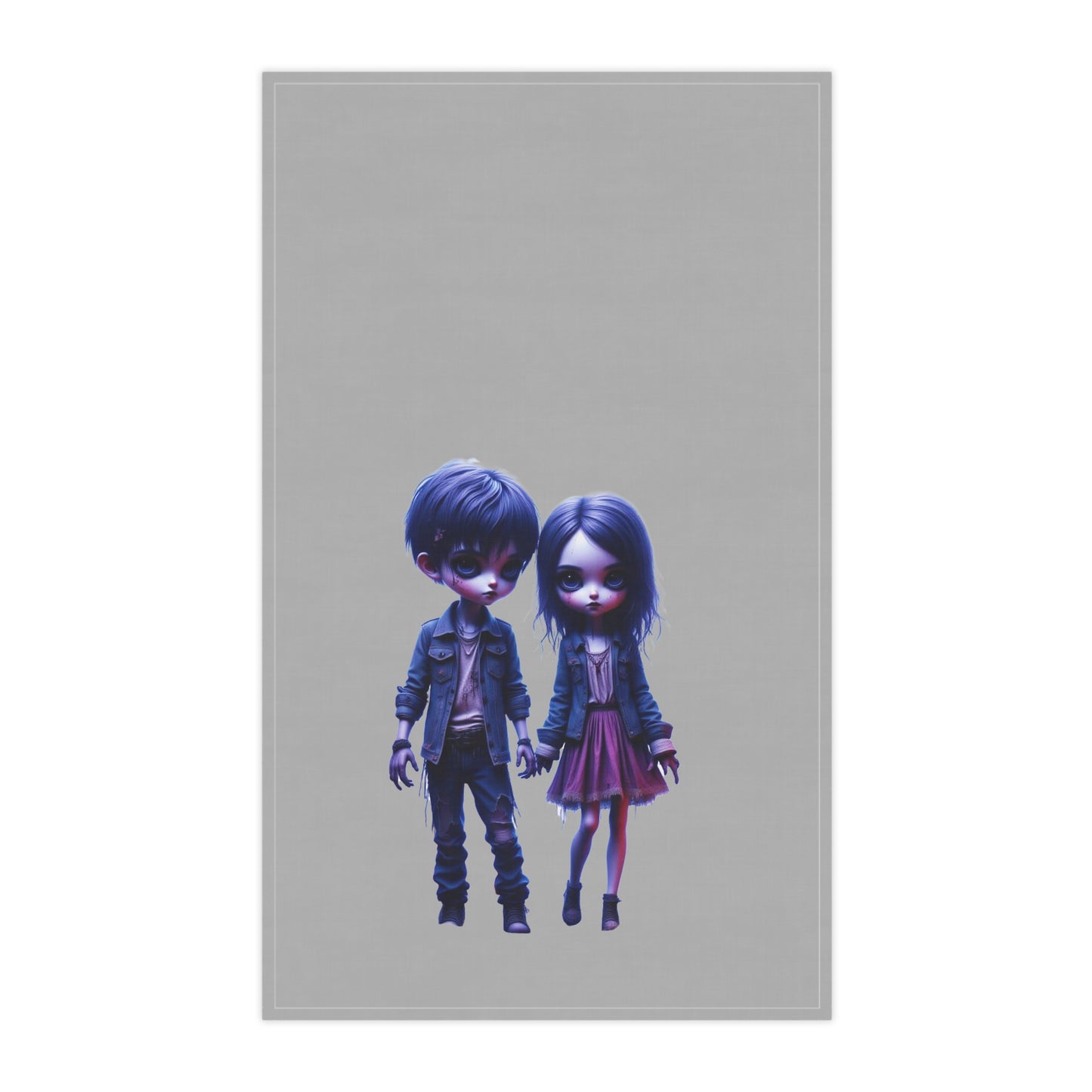 Tiny Terrors Baxter & Beatrice, Tea Towels (cotton, poly), Zombie Kids, Creepy Kids