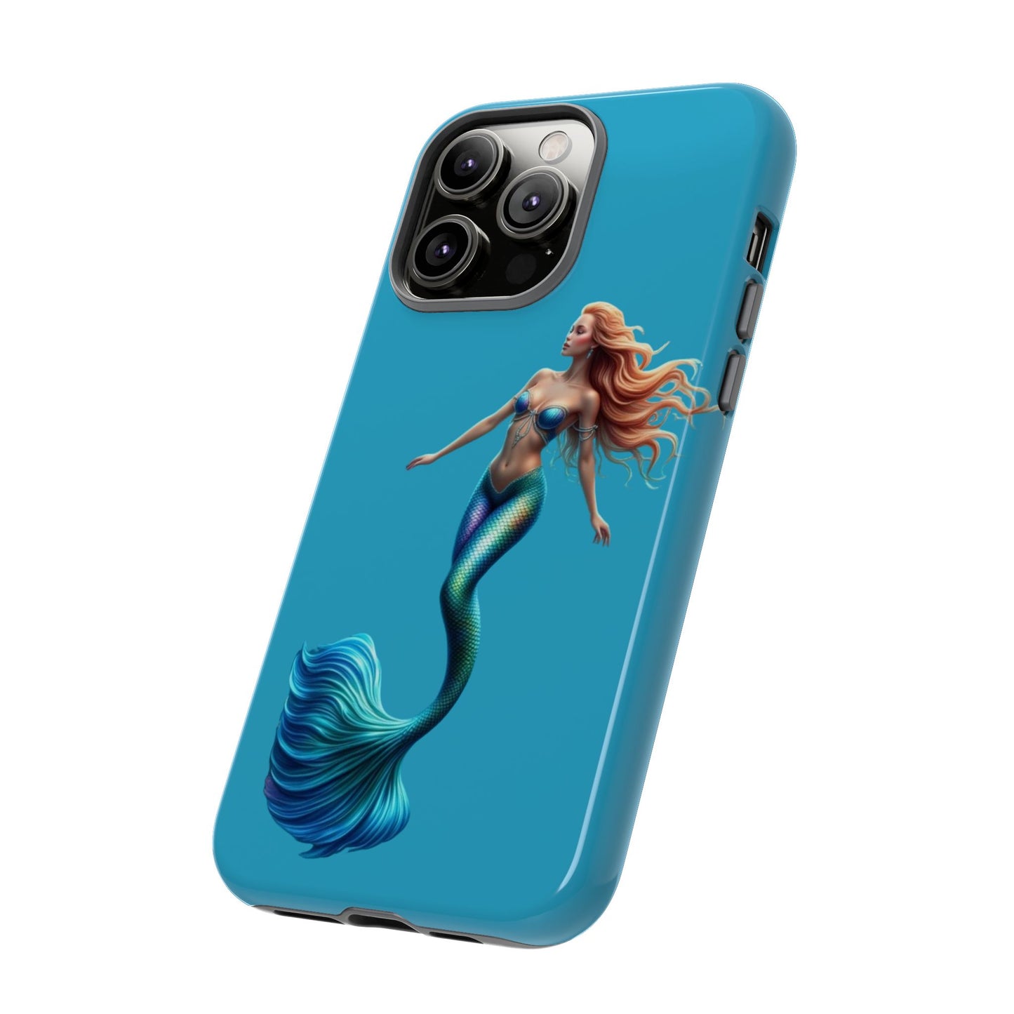 Mermaid Phone Case, Tough Phone Cover, Ocean Lover Gift, Cute Mermaid Accessory, Summer Vibes Case
