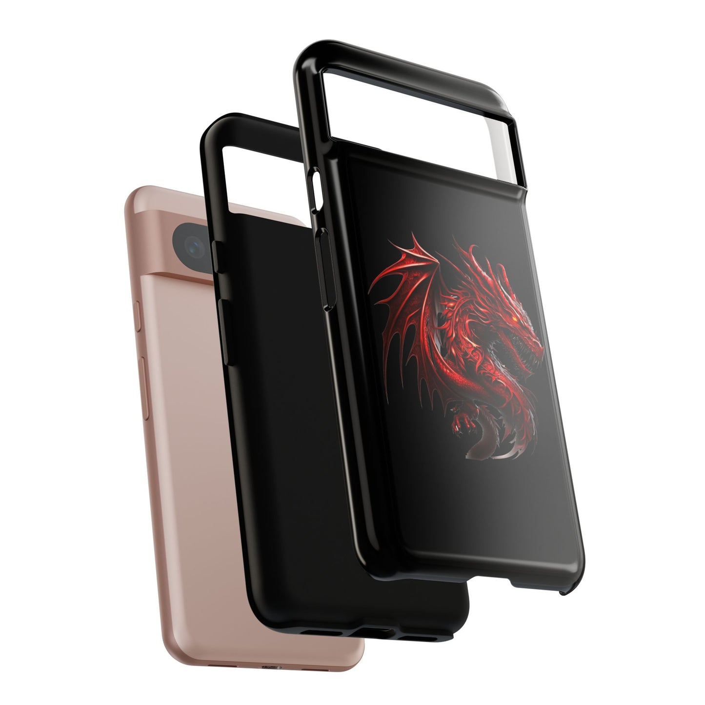 Red Dragon Phone Case, Fantasy Case, Tough Phone Cover, Gift for Gamers, Dragon Lover, Unique Mobile Accessory
