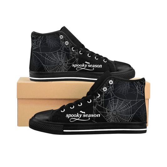 Spooky Season Sneakers for Women, Halloween Footwear, Trendy High Tops, Fall Fashion, Gift for Her