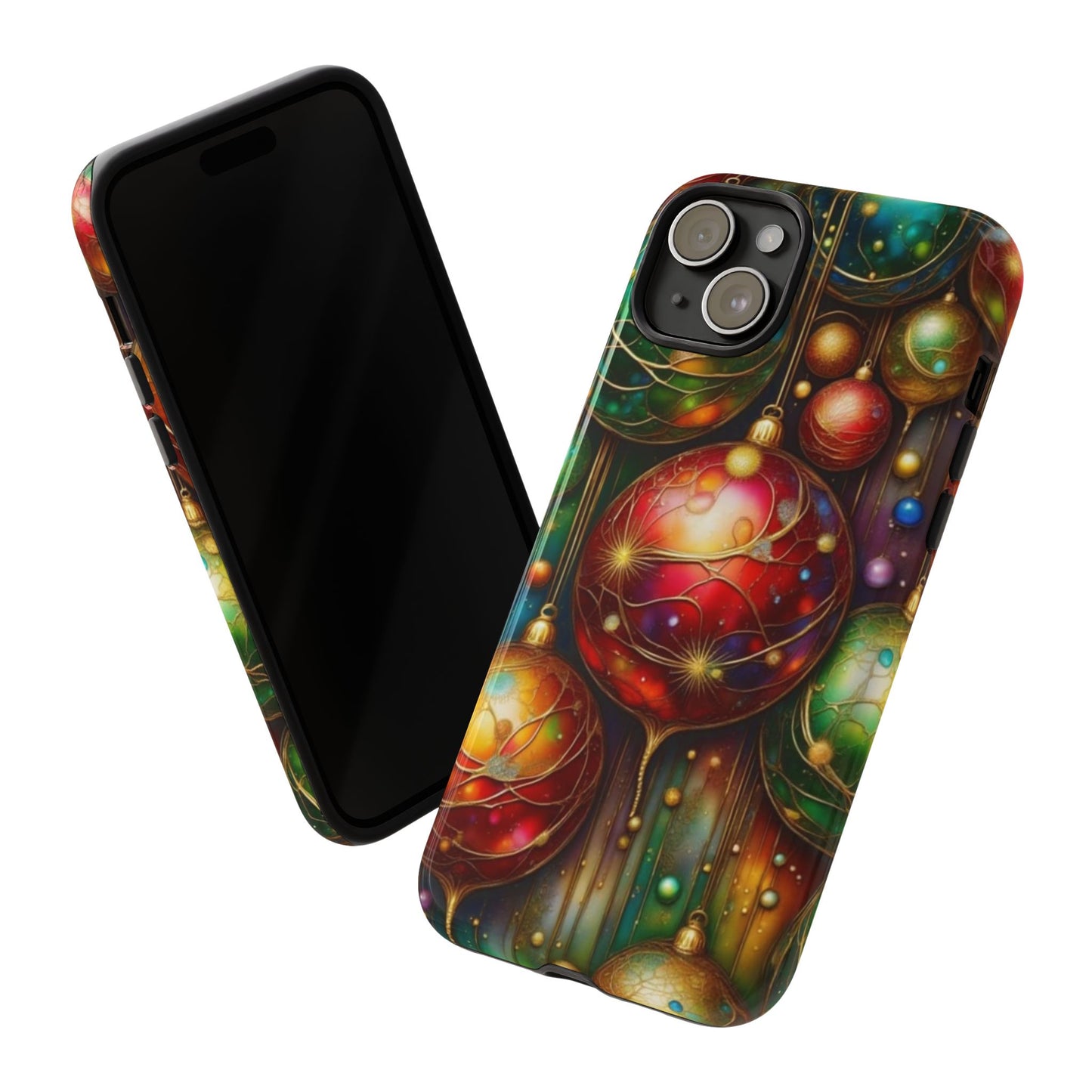 Colorful Holiday Phone Case, Festive Smartphone Cover, Christmas Gift, Artistic Phone Protector, Unique Holiday Accessory