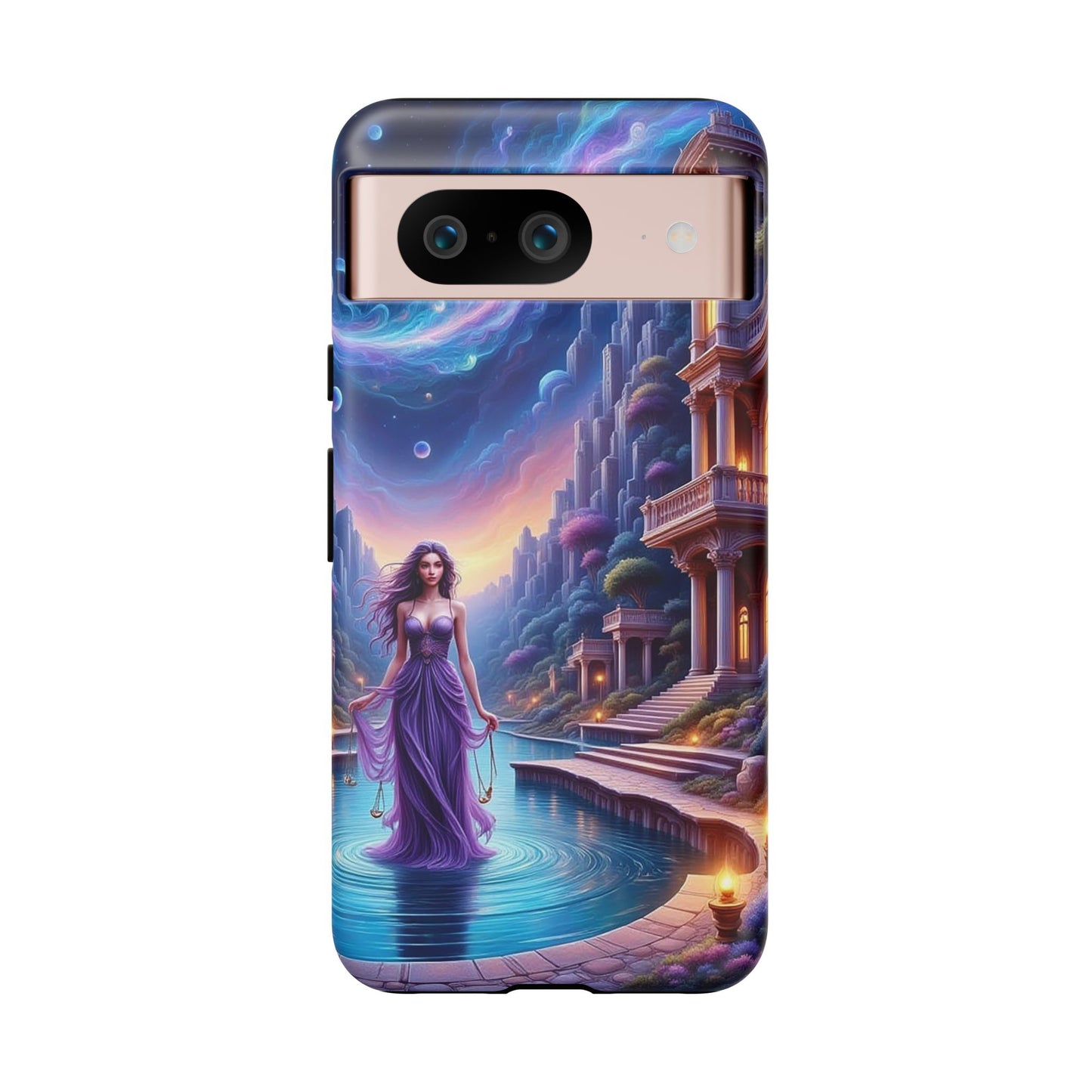 Celestial Fantasy Phone Case, Tough Case for Dreamers, Galaxy Design, Gift for Her, Magical Phone Accessory
