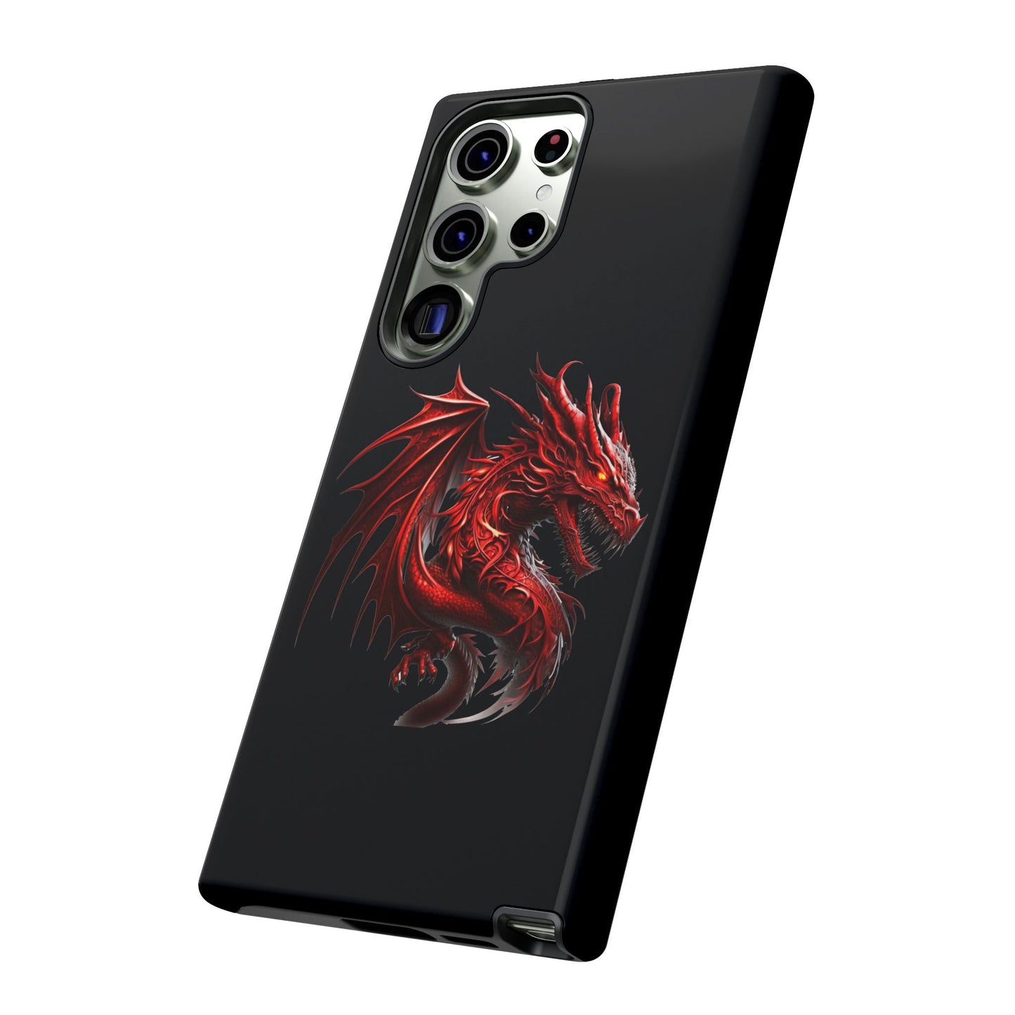 Red Dragon Phone Case, Fantasy Case, Tough Phone Cover, Gift for Gamers, Dragon Lover, Unique Mobile Accessory