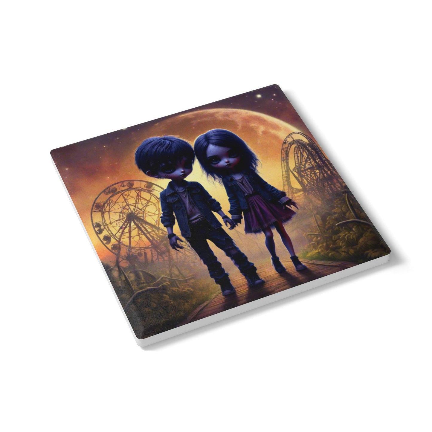 Ceramic Coaster, Tiny Terrors Baxter & Beatrice