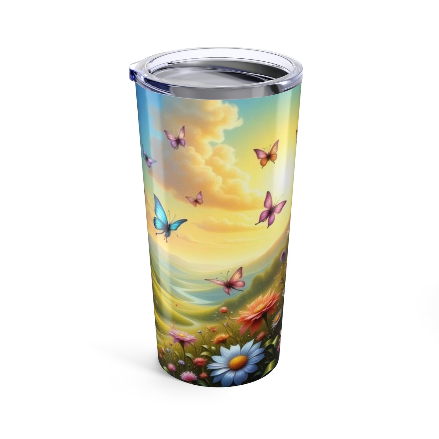 Enchanted Fairy Tumbler 20oz - Dreamy Garden Drinkware, Ideal for Gifts, Spring/Summer, Nature Lovers, Cute Mug, Colorful Travel Cup