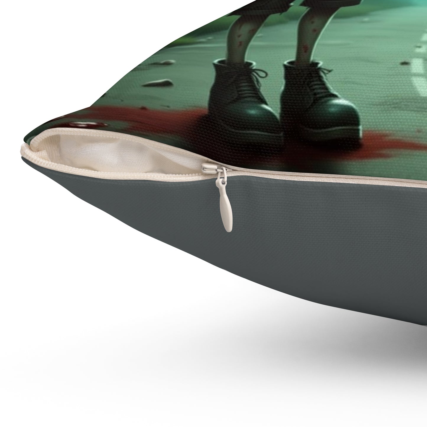 Gothic Horror Square Pillow, Spooky Home Decor, Halloween Accent Pillow, Creepy Throw Pillow, Unique Gift for Horror Fans