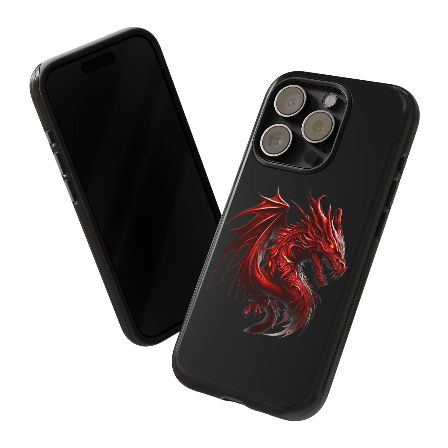 Red Dragon Phone Case, Fantasy Case, Tough Phone Cover, Gift for Gamers, Dragon Lover, Unique Mobile Accessory