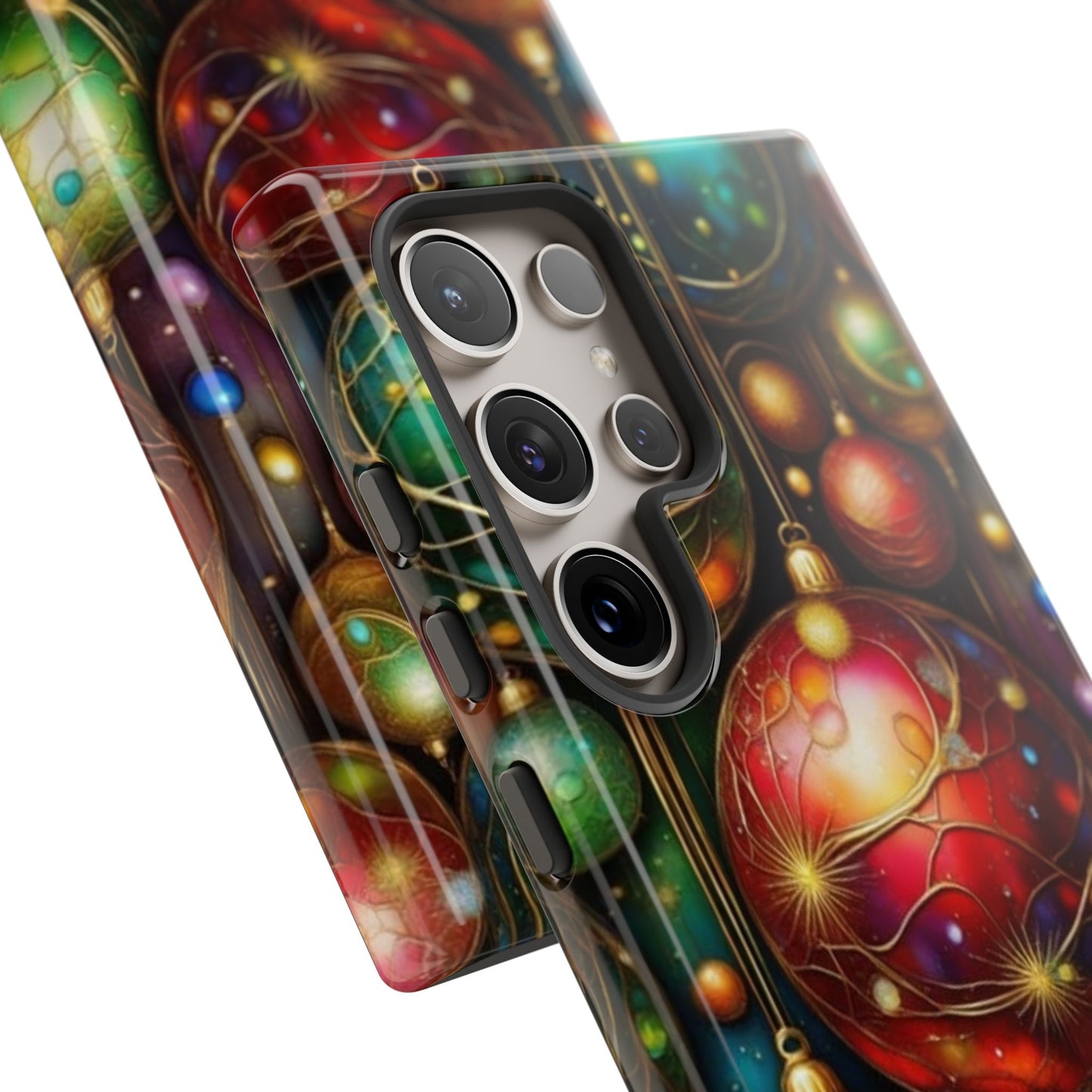 Colorful Holiday Phone Case, Festive Smartphone Cover, Christmas Gift, Artistic Phone Protector, Unique Holiday Accessory