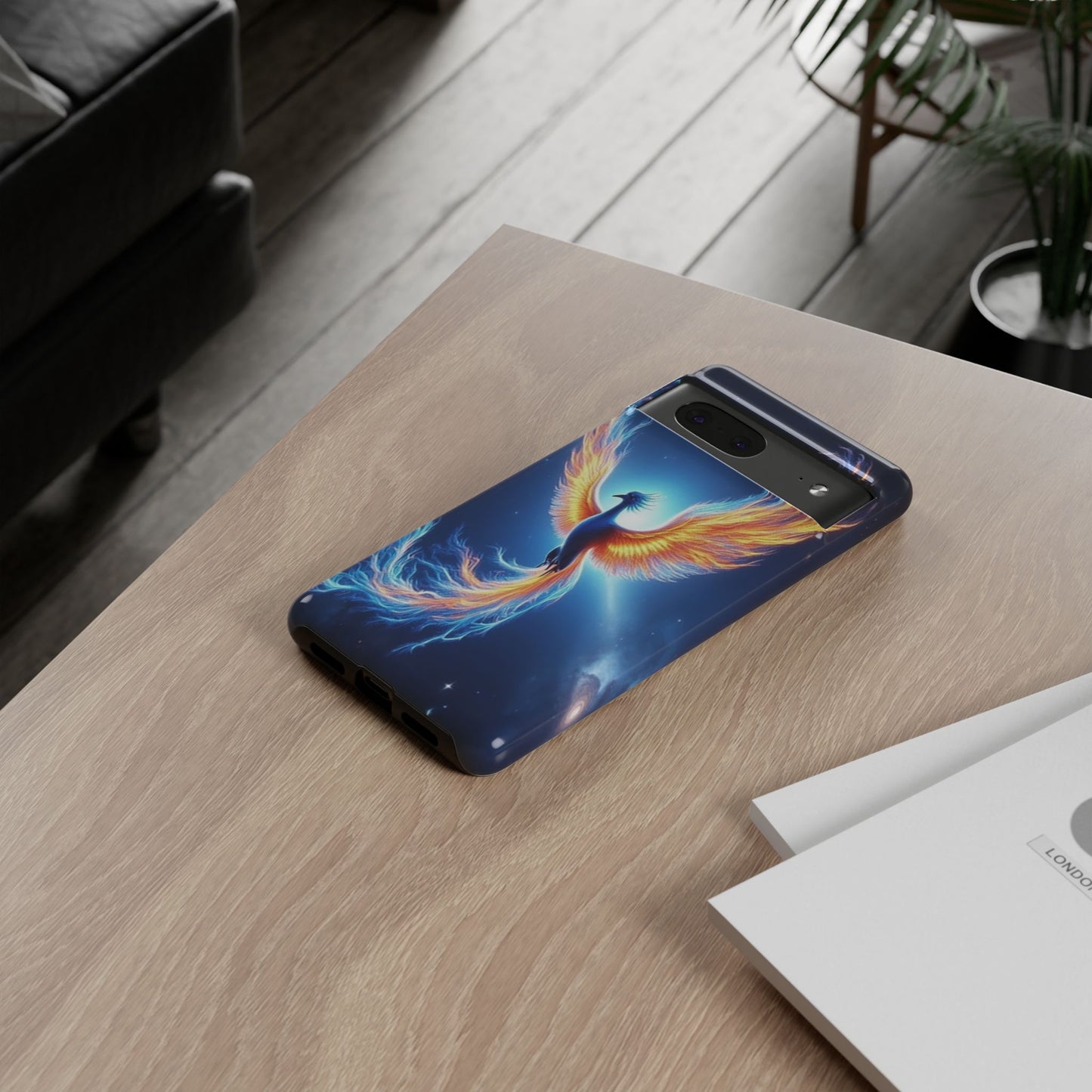 Phoenix Tough Case, Blue Bird Phone Case, Fantasy Designs, Space theme