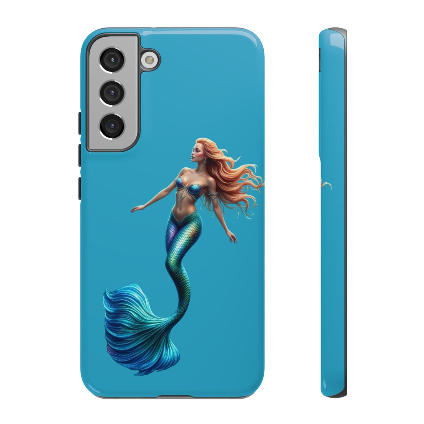 Mermaid Phone Case, Tough Phone Cover, Ocean Lover Gift, Cute Mermaid Accessory, Summer Vibes Case