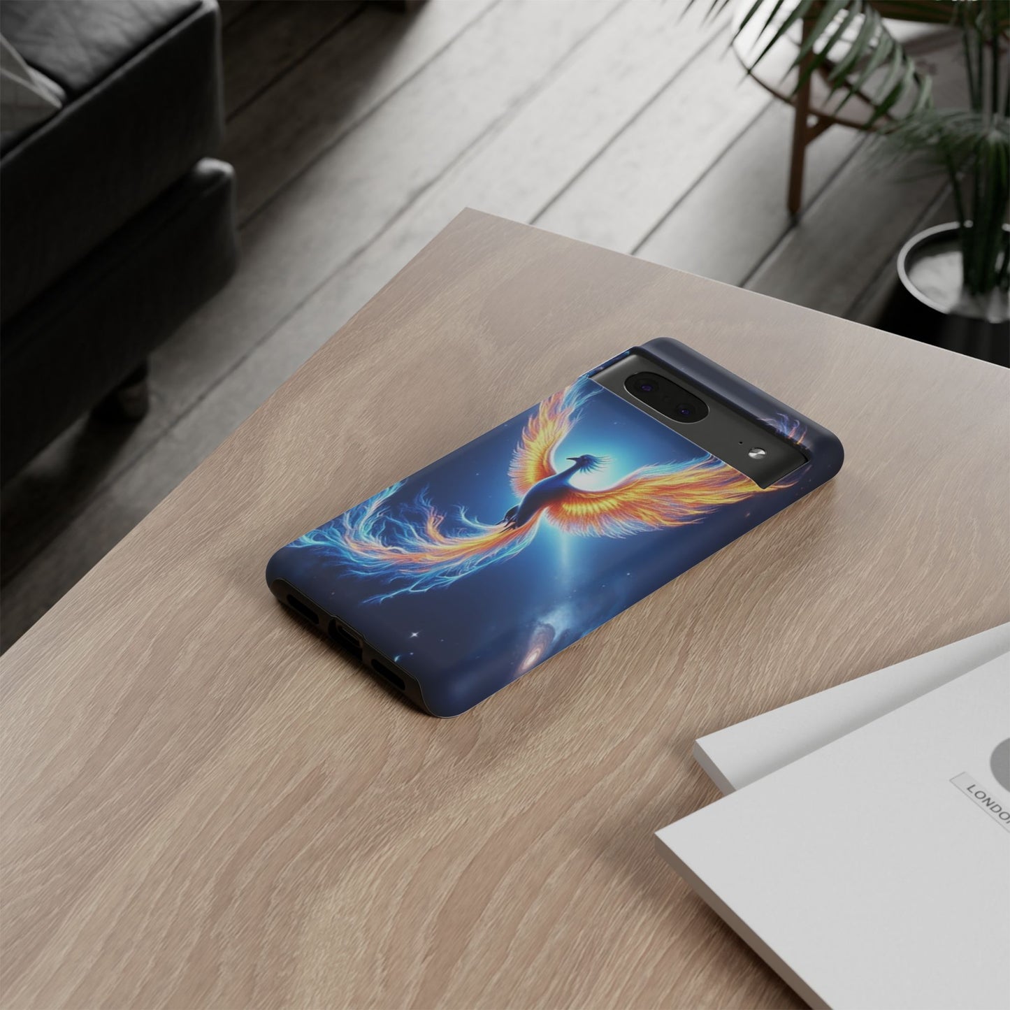 Phoenix Tough Case, Blue Bird Phone Case, Fantasy Designs, Space theme