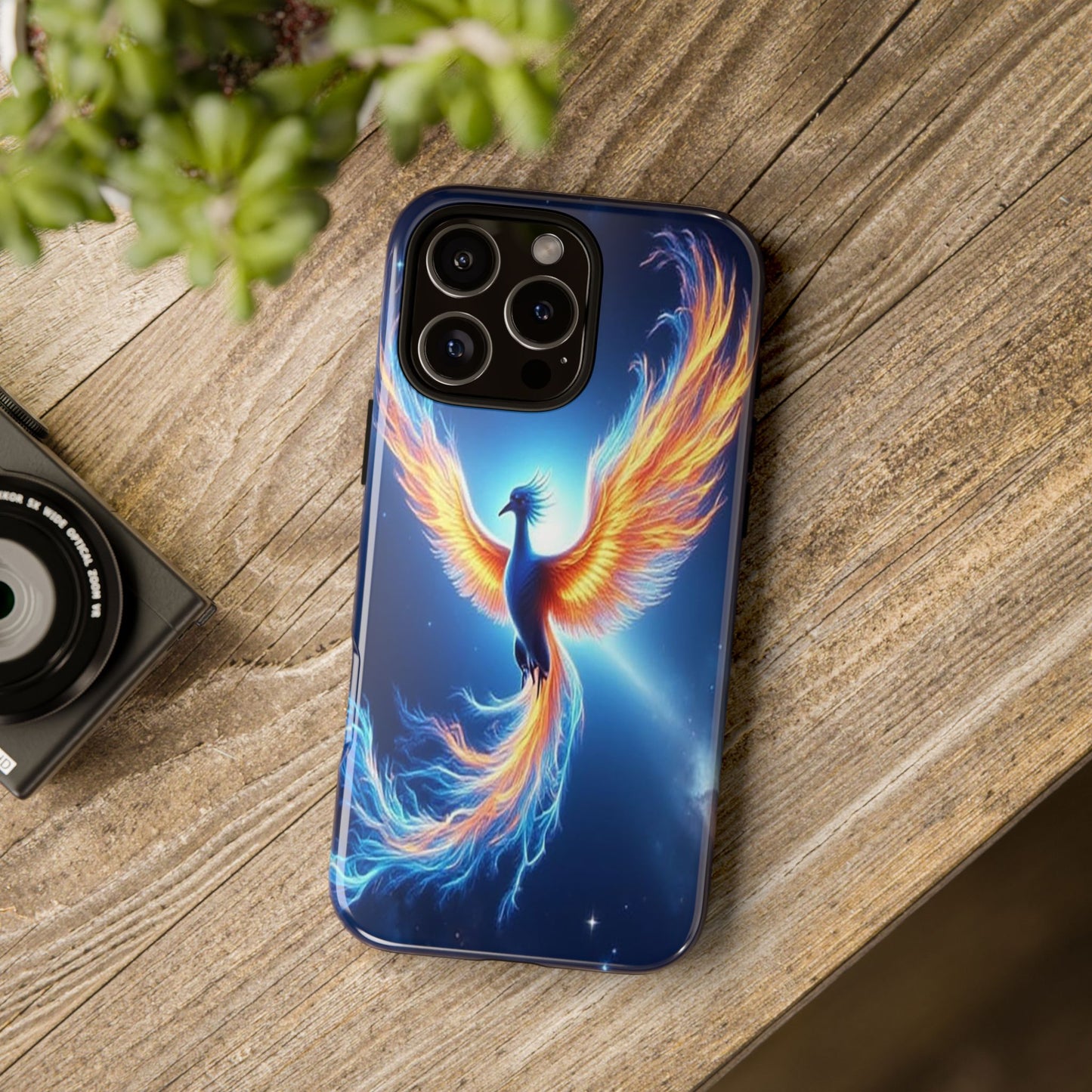 Phoenix Tough Case, Blue Bird Phone Case, Fantasy Designs, Space theme