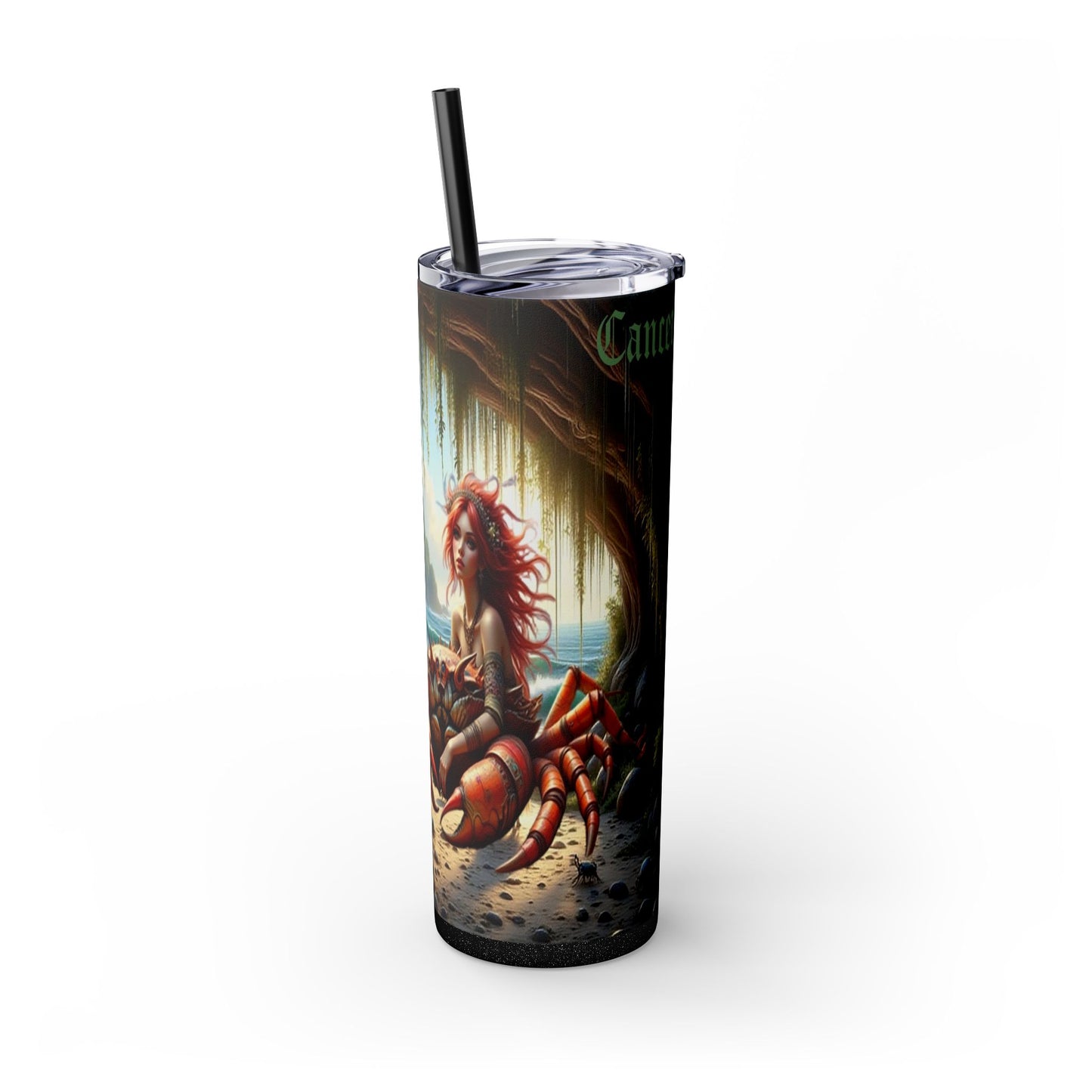 Zodiac Cancer Tumbler with Straw, 20oz