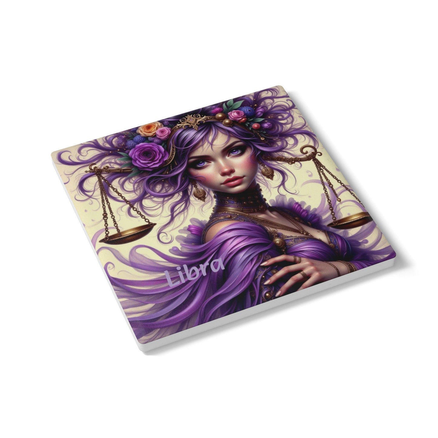 Ceramic Coaster, Zodiac Libra, Astrology, Signs, Unique Designs