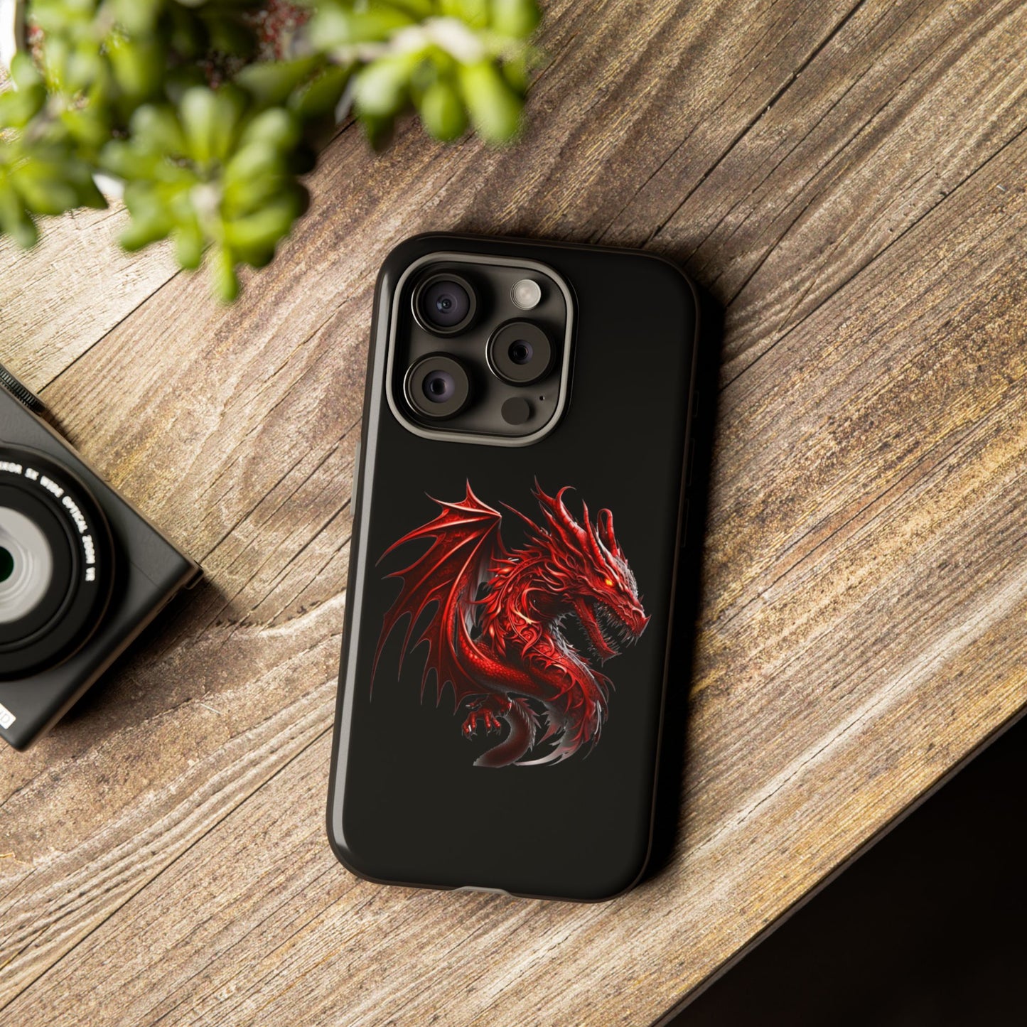 Red Dragon Phone Case, Fantasy Case, Tough Phone Cover, Gift for Gamers, Dragon Lover, Unique Mobile Accessory