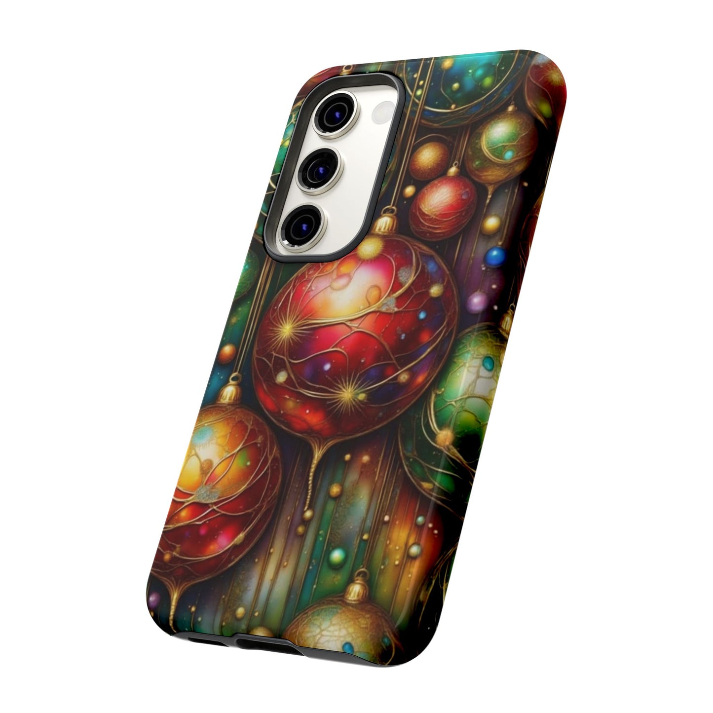 Colorful Holiday Phone Case, Festive Smartphone Cover, Christmas Gift, Artistic Phone Protector, Unique Holiday Accessory