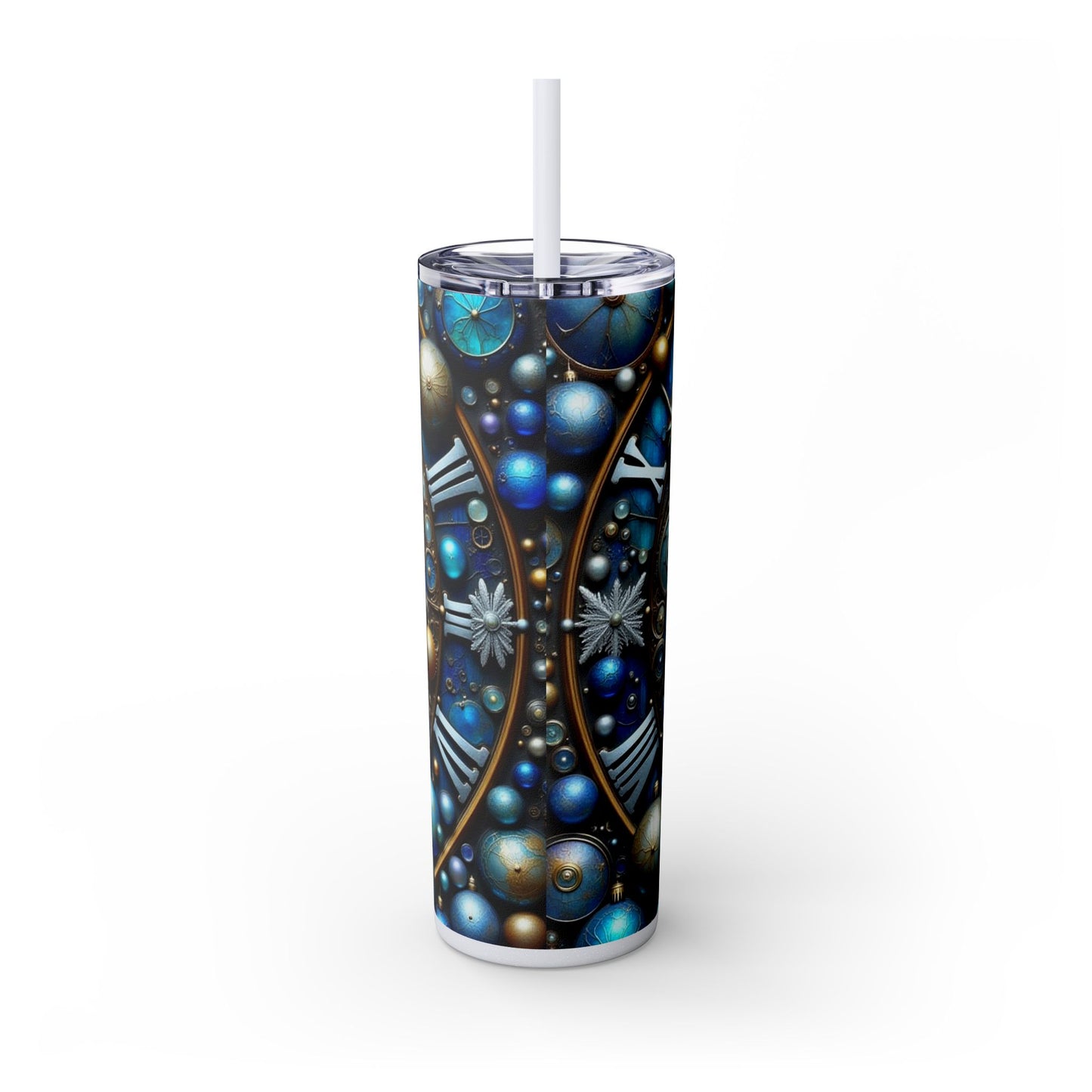 Galactic Skinny Tumbler | 20oz | Cosmic Drinkware, Celestial Design, Astronomy Gift, Party Favors, Starry Night Tumbler