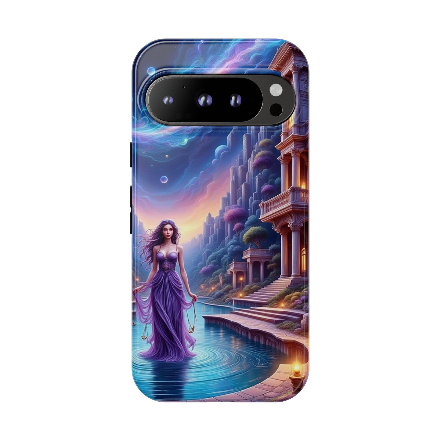 Celestial Fantasy Phone Case, Tough Case for Dreamers, Galaxy Design, Gift for Her, Magical Phone Accessory