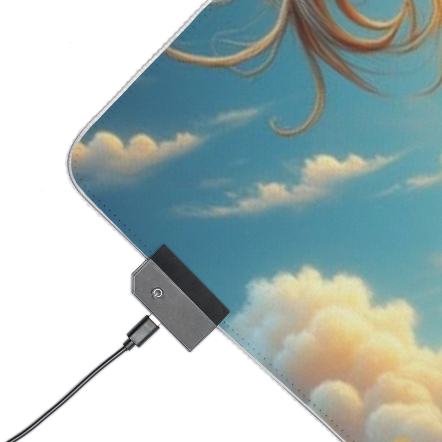 LED Gaming Mouse Pad with Celestial Design, RGB Gaming Mat, Gamer Gift, Desk Decor, Cyberpunk Style, Unique Gaming Accessories