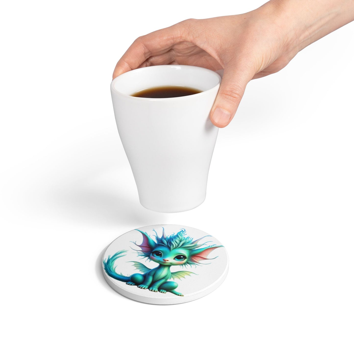 Ceramic Coaster, Baby Dragon Aletta, Unique Gifts, Cool Designs