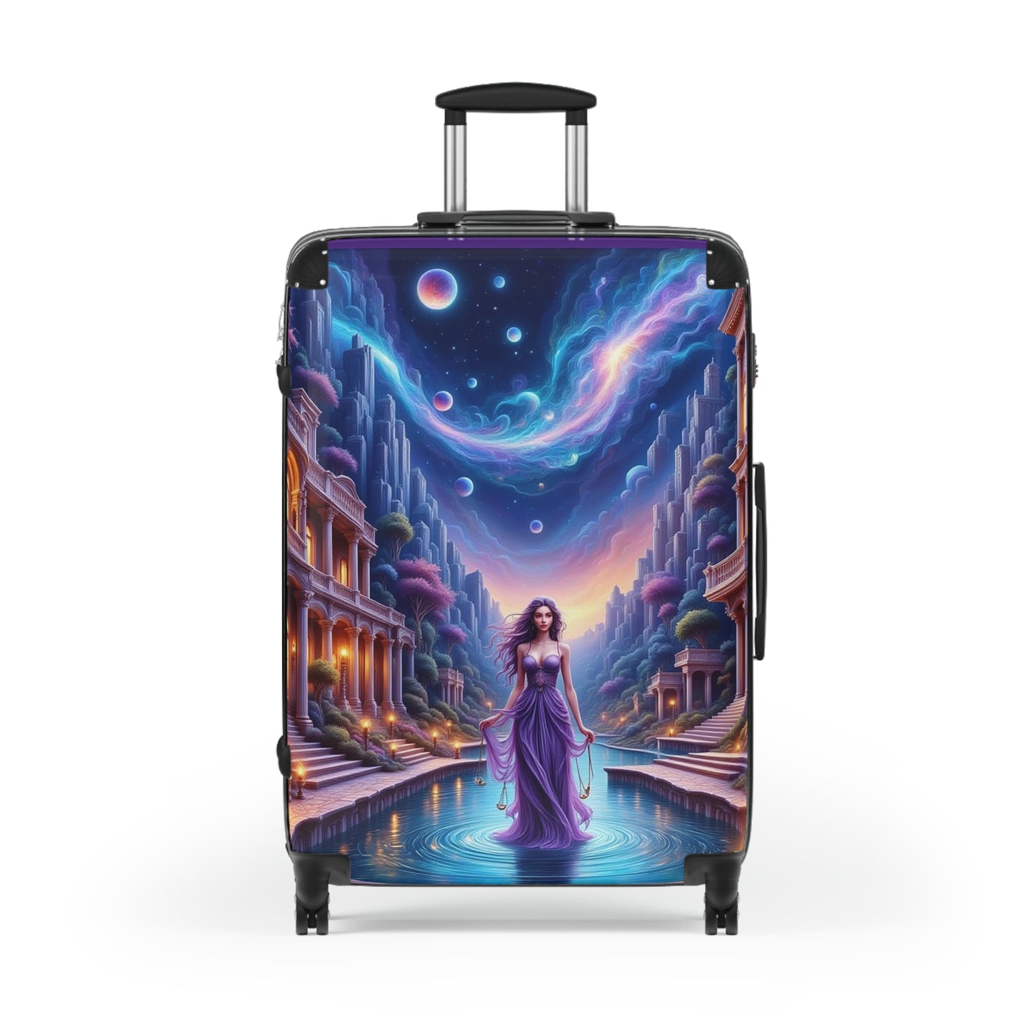 Astrology Signs Libra, Anime, Fantasy Travel Suitcase with Ethereal Design, Perfect for Adventurers, Dreamers, and Mystical Souls, Artful Luggage, Gift for Travelers
