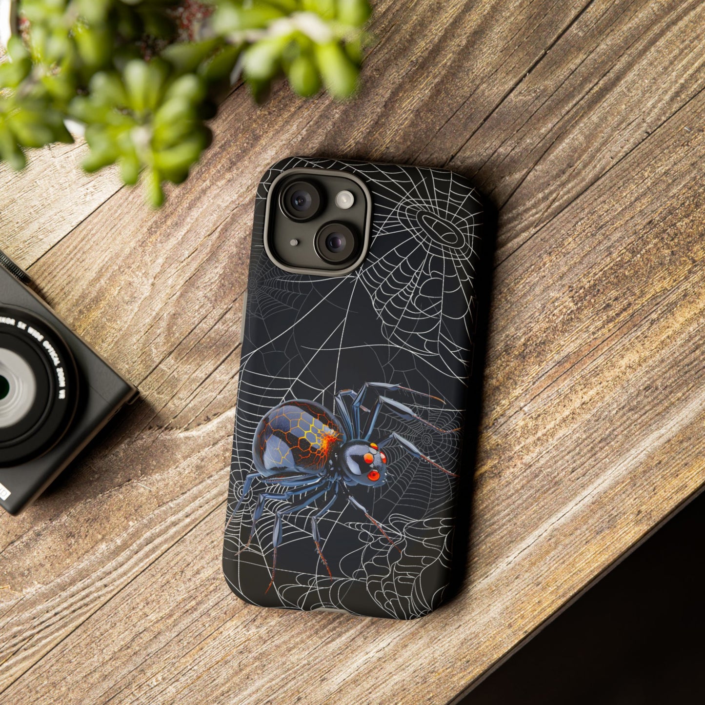 Spider Web Phone Case - Tough Cases for Halloween, Spooky Decor, Gift for Teens, Gothic Style, Unique Customizable Covers