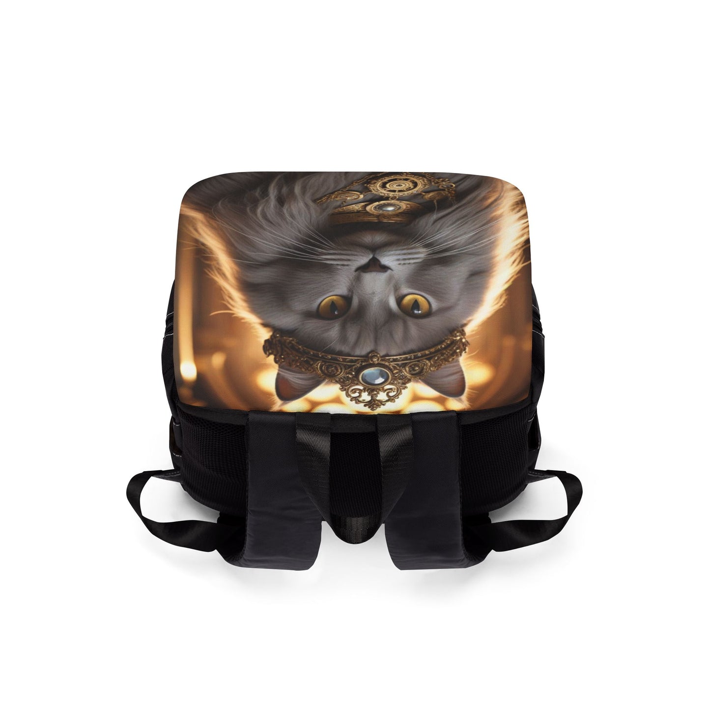 Royal Steampunk Cat Backpack | Perfect for Pet Lovers, School, Hiking, Traveling, Gifts, Unisex Design