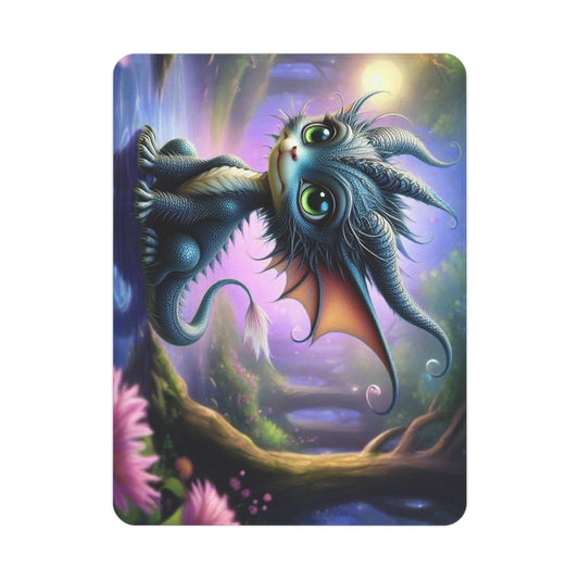 Cozy Dragon Toddler Blanket | Cute Fantasy Nursery Decor, Baby Gift, Playroom Accessory, Kid's Room Blanket