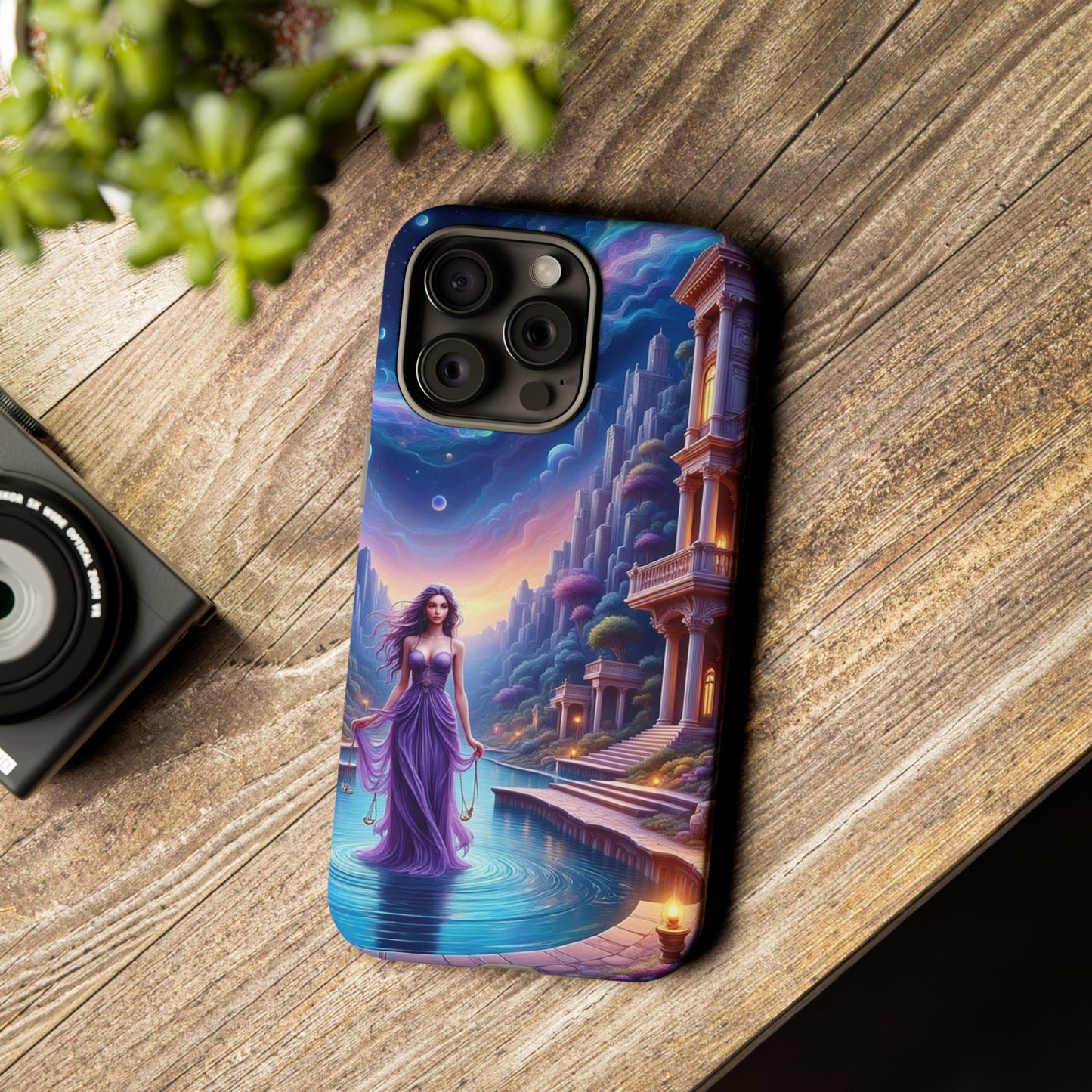 Celestial Fantasy Phone Case, Tough Case for Dreamers, Galaxy Design, Gift for Her, Magical Phone Accessory