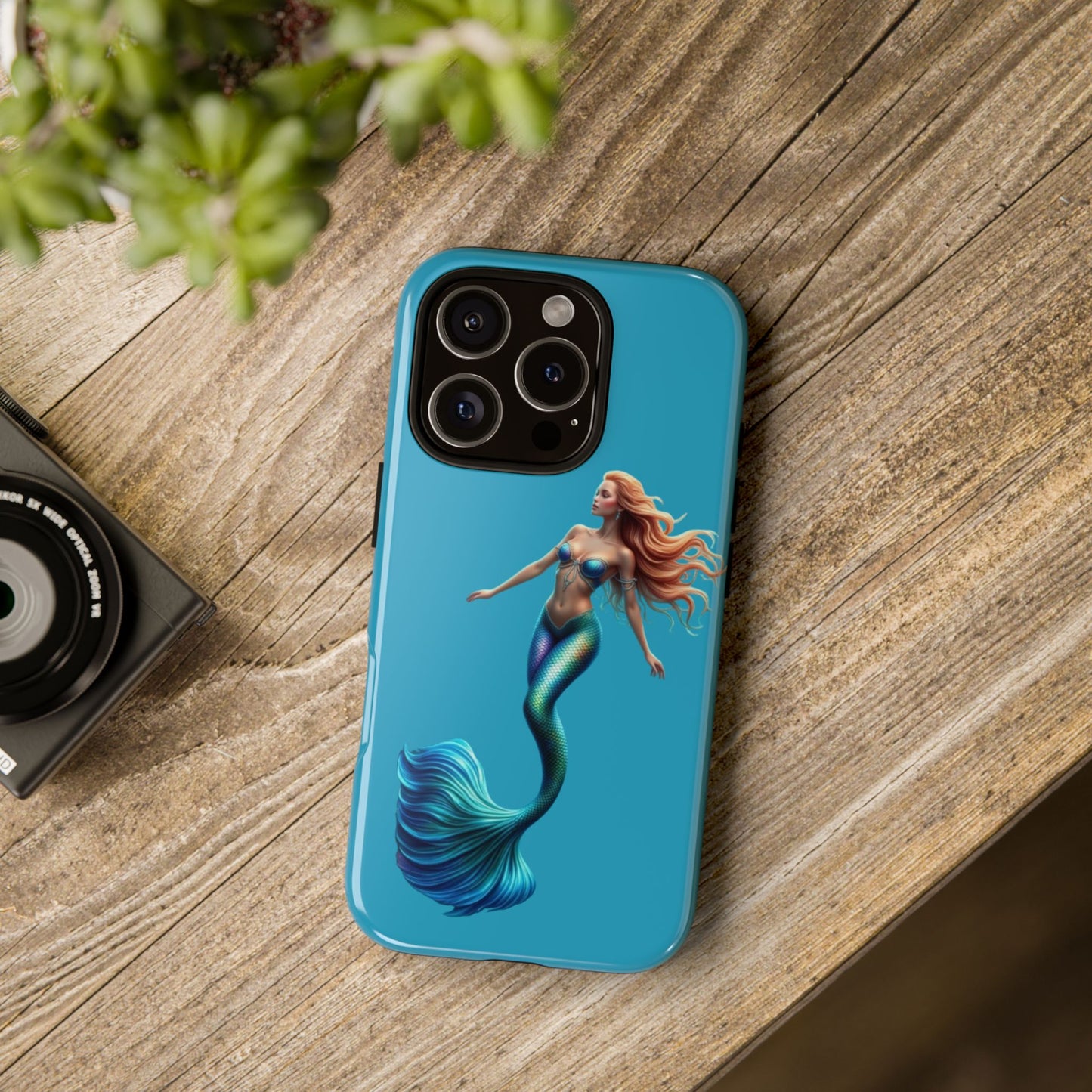 Mermaid Phone Case, Tough Phone Cover, Ocean Lover Gift, Cute Mermaid Accessory, Summer Vibes Case