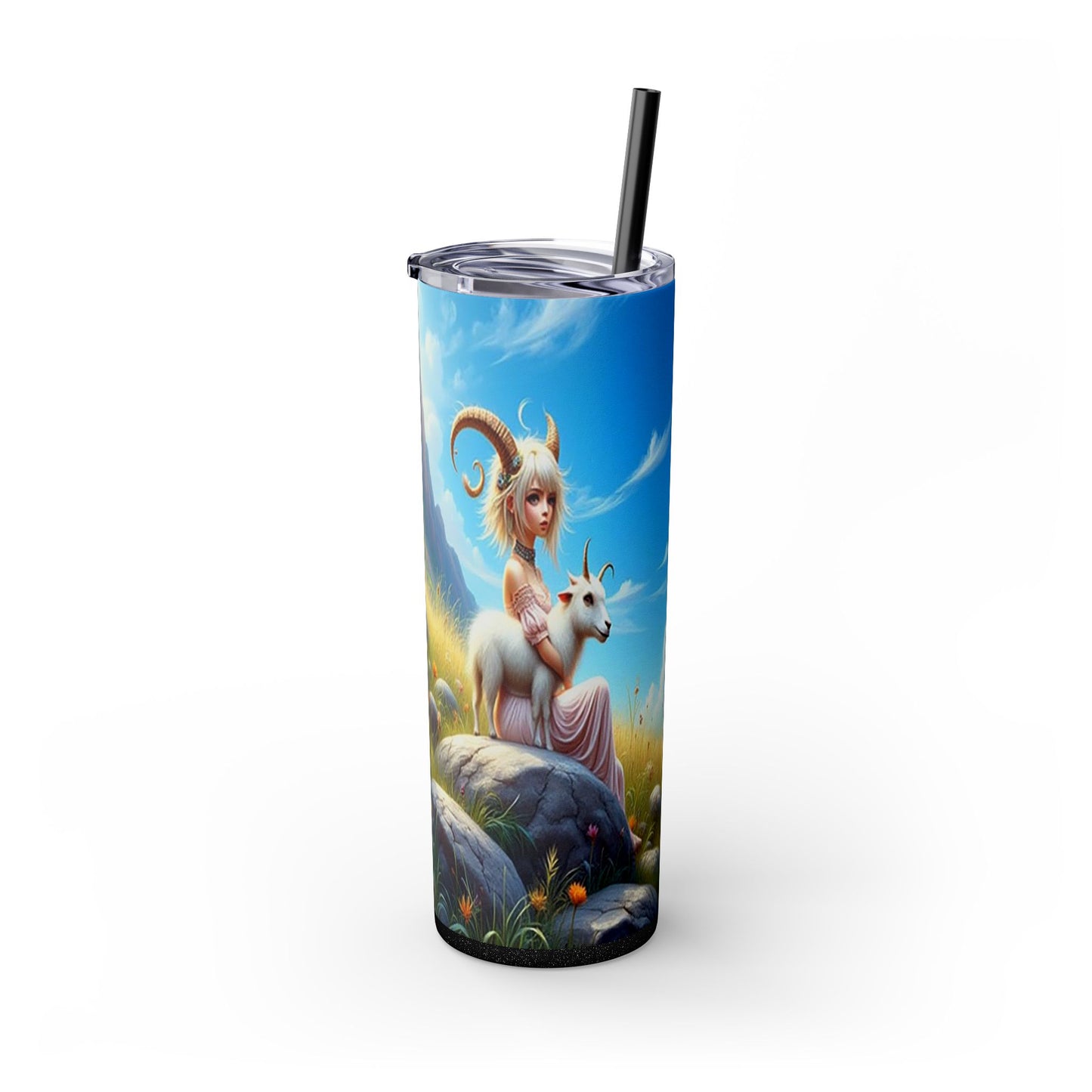 Zodiac Capricorn Tumbler with Straw, 20oz