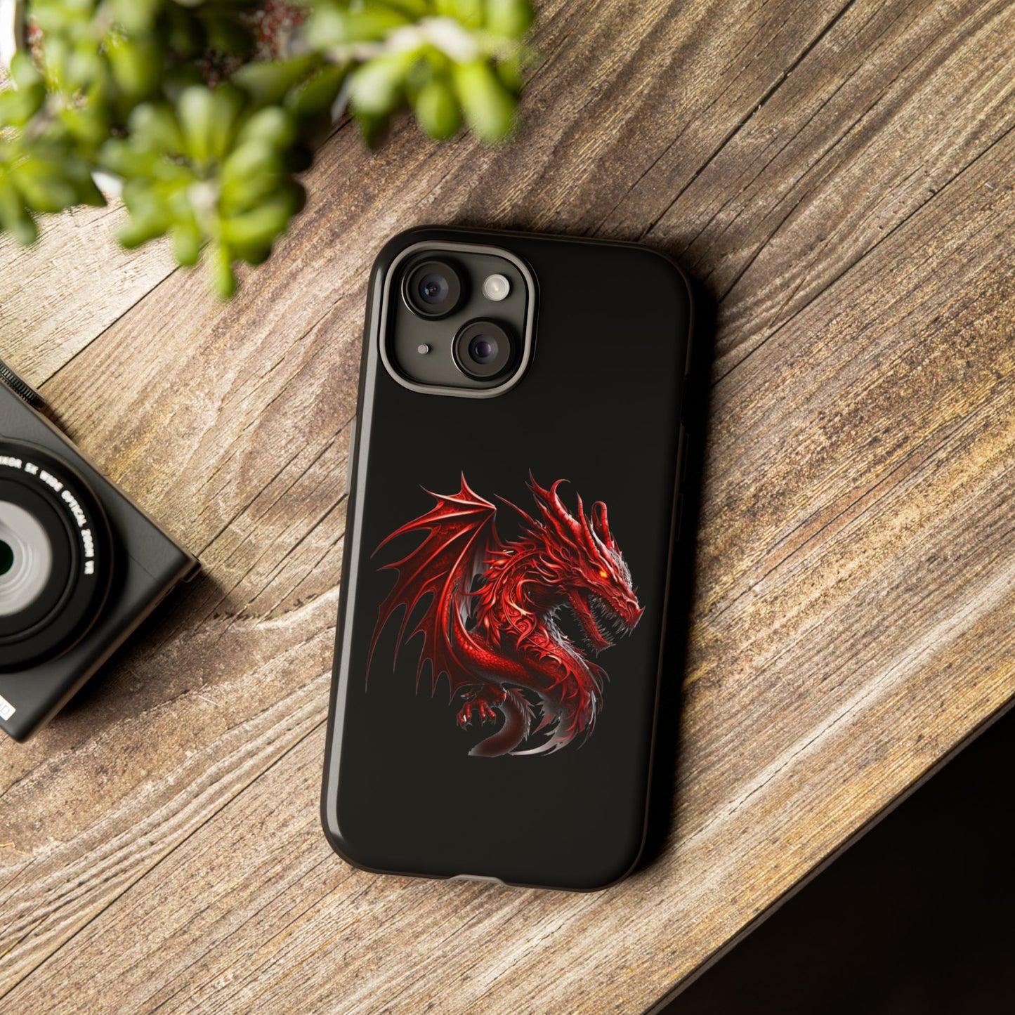 Red Dragon Phone Case, Fantasy Case, Tough Phone Cover, Gift for Gamers, Dragon Lover, Unique Mobile Accessory