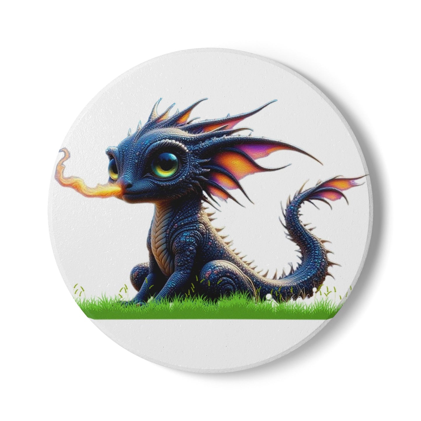 Ceramic Coaster, Baby Dragon Atlas