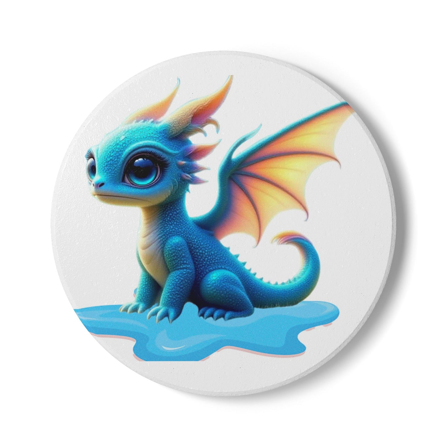 Ceramic Coaster, Baby Dragon Sky, Unique Gifts, Cool Designs