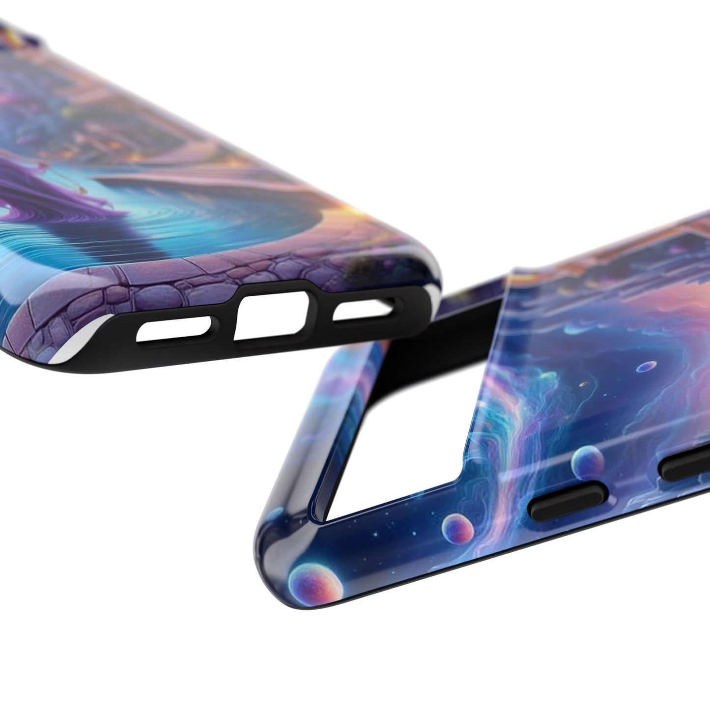 Celestial Fantasy Phone Case, Tough Case for Dreamers, Galaxy Design, Gift for Her, Magical Phone Accessory