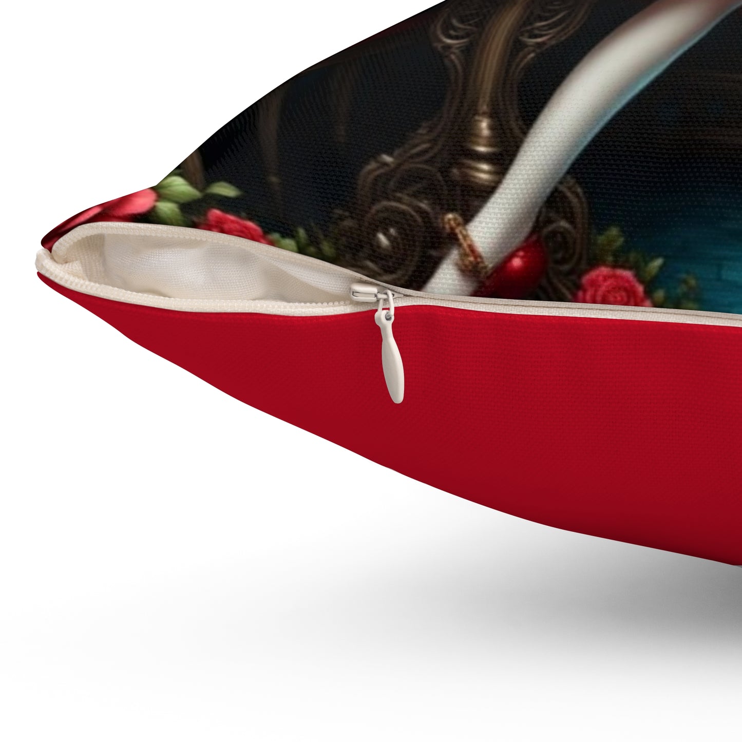 Whimsical Fairy Tale Pillow, Alice in Wonderland Inspired Design, Cozy Home Decor, Fantasy Cushion, Gift for Collectors, Unique Pillow for Nurseries, Alice in Wonderland