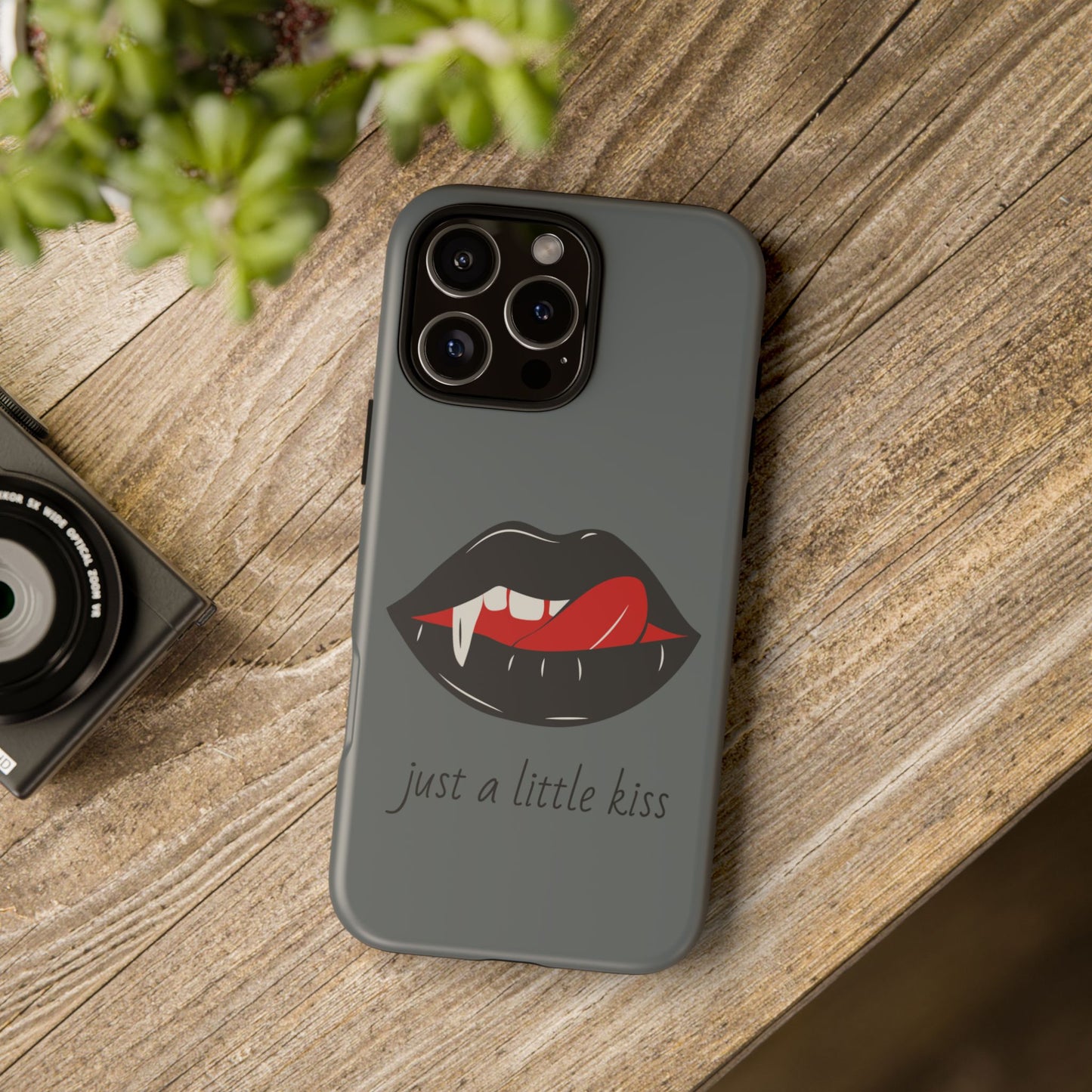 Vampire Lip Phone Case, Edgy Tech Accessories, Halloween Gifts, Goth Aesthetic, Quirky Cell Phone Cover