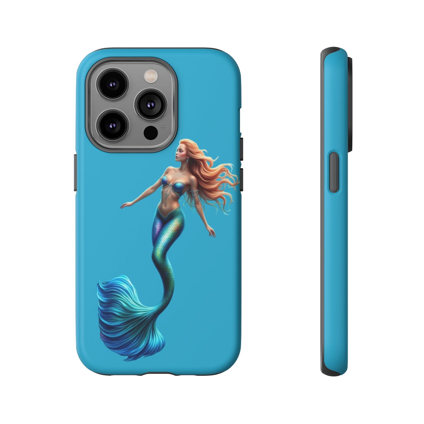 Mermaid Phone Case, Tough Phone Cover, Ocean Lover Gift, Cute Mermaid Accessory, Summer Vibes Case