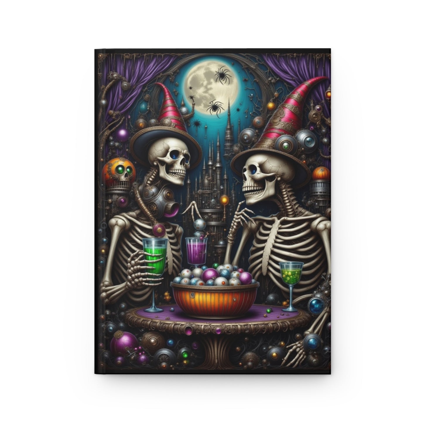 Spooky Celebration Hardcover Journal, Halloween Decor, Gift for Writers, Ghost Stories Notebook, Witchy Life Planner, Autumn Diary, [...]