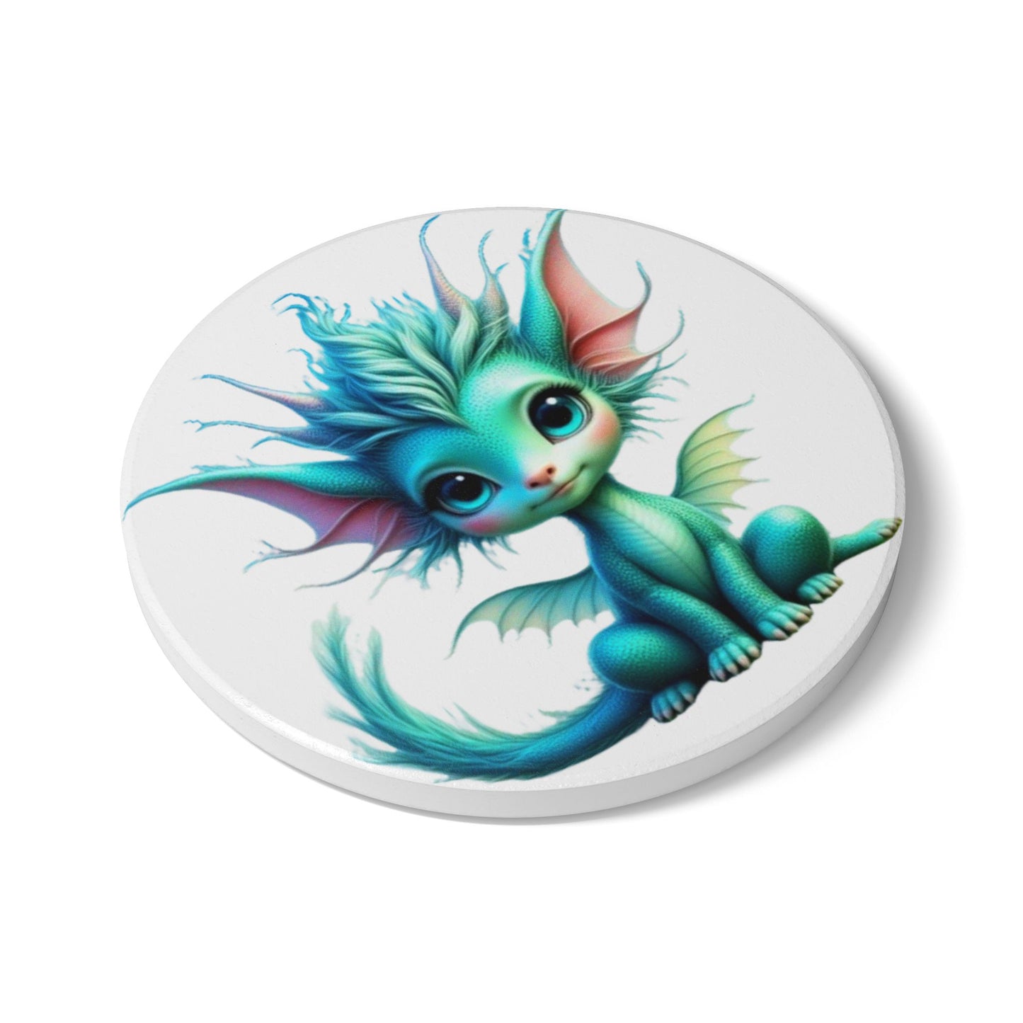Ceramic Coaster, Baby Dragon Aletta, Unique Gifts, Cool Designs
