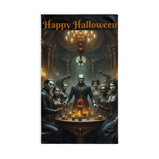 Halloween Hand Towel, Spooky Kitchen Decor, Gothic Bathroom Towel, Witchy Home Accents, Halloween Party Accessory