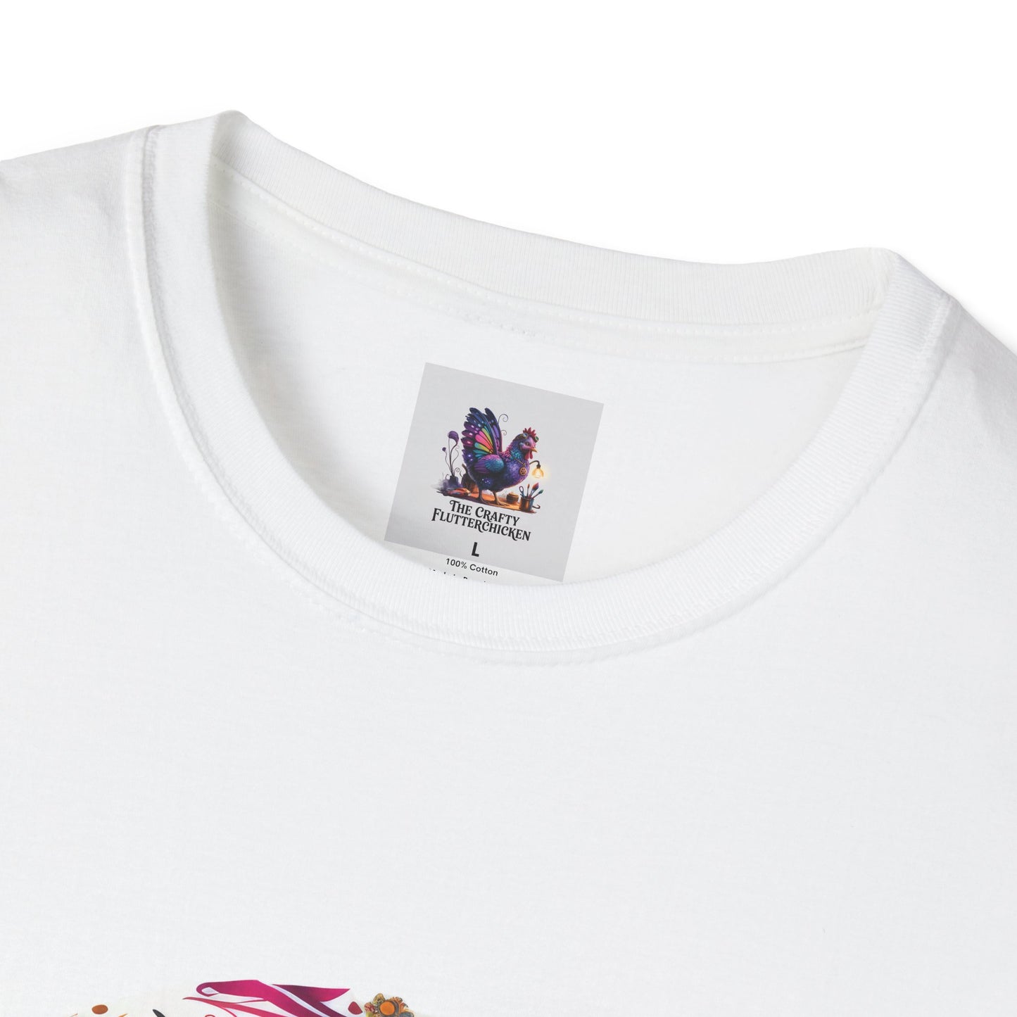 Colorful Sugar Skull Art Unisex Softstyle T-Shirt, Colorful Tee, Cute Graphic Shirt