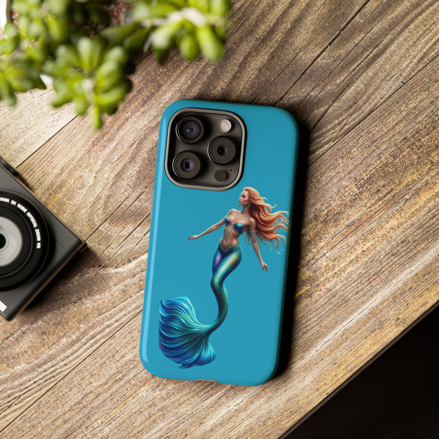 Mermaid Phone Case, Tough Phone Cover, Ocean Lover Gift, Cute Mermaid Accessory, Summer Vibes Case
