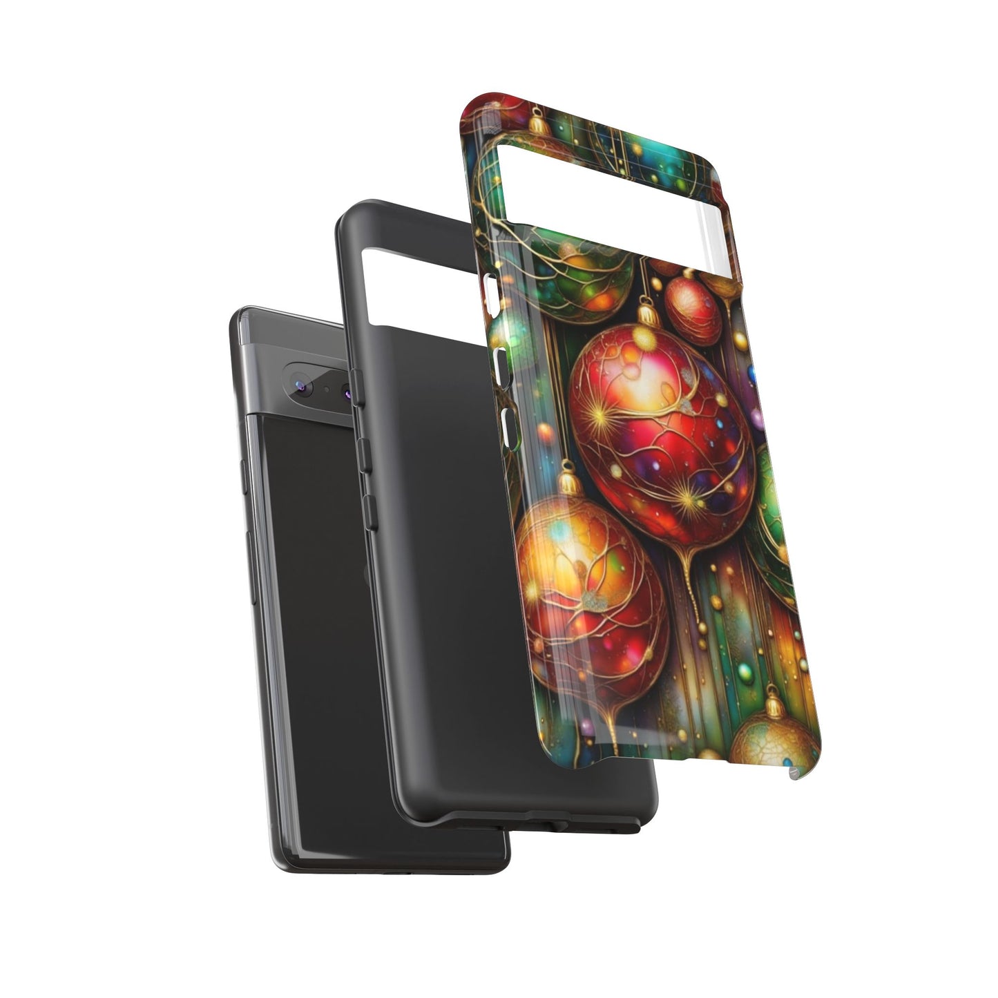 Colorful Holiday Phone Case, Festive Smartphone Cover, Christmas Gift, Artistic Phone Protector, Unique Holiday Accessory