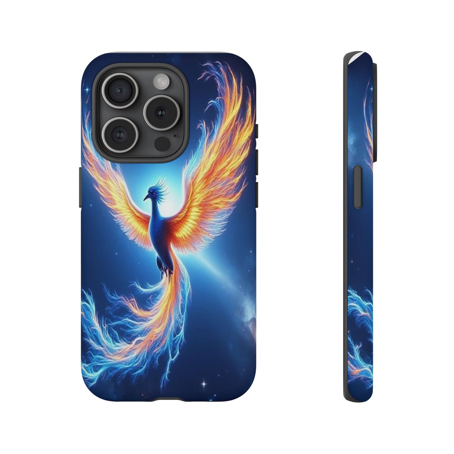 Phoenix Tough Case, Blue Bird Phone Case, Fantasy Designs, Space theme