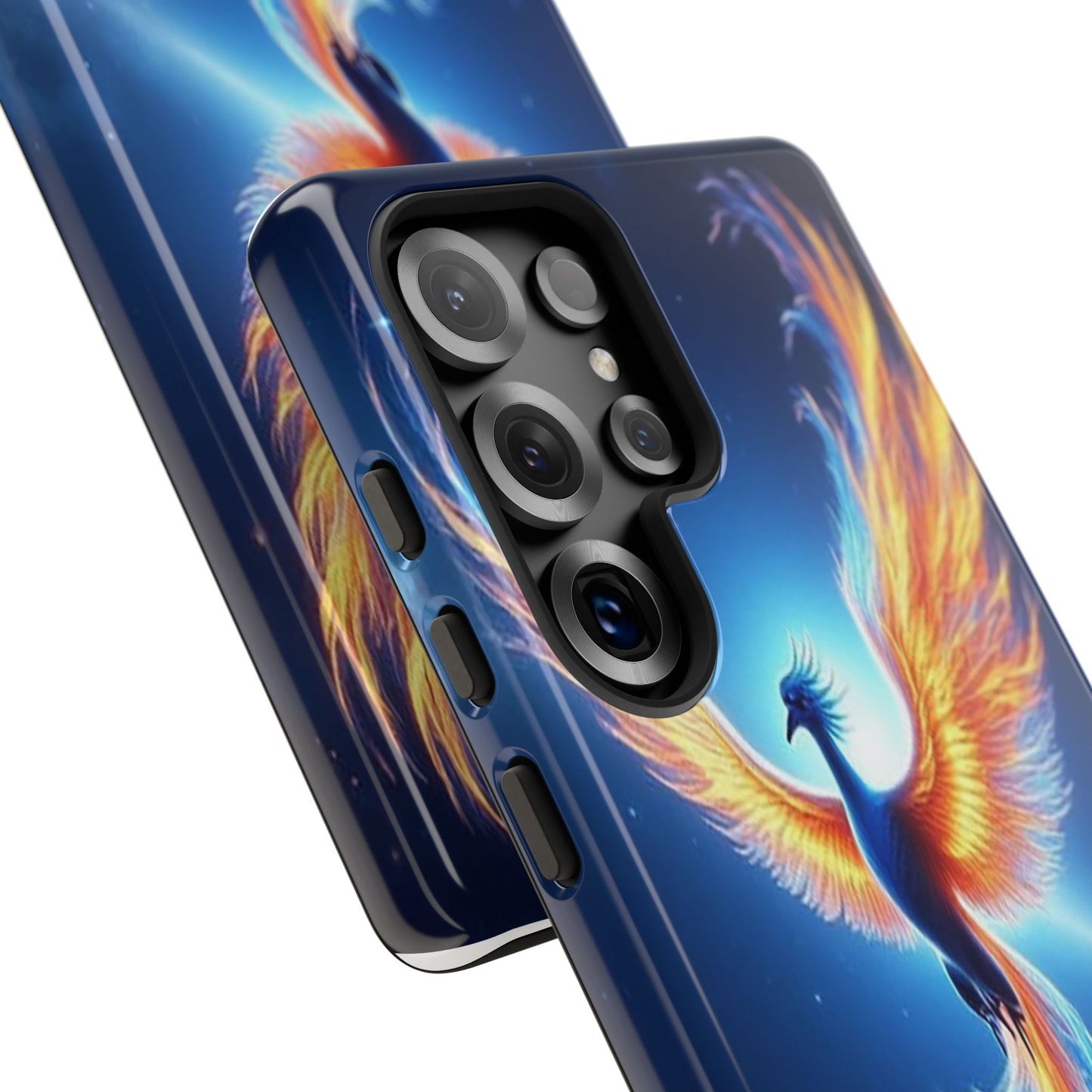 Phoenix Tough Case, Blue Bird Phone Case, Fantasy Designs, Space theme