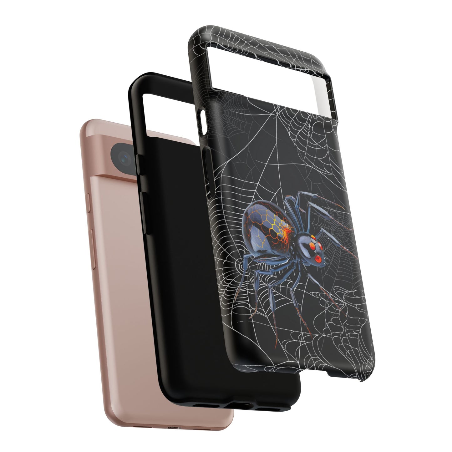 Spider Web Phone Case - Tough Cases for Halloween, Spooky Decor, Gift for Teens, Gothic Style, Unique Customizable Covers